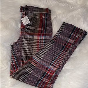 NWT Free People Plaid Cigarette pants